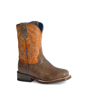 boys vintage brown square boots-roper
