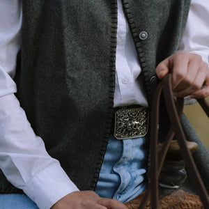 The Filigree Bronc Buckle Set - Vogt Silversmiths