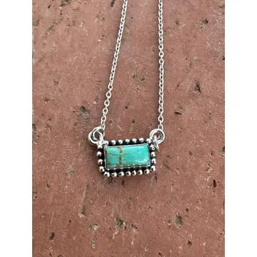 Kingman Turquoise Bar Necklaces - Nizhoni Traders LLC