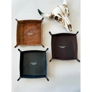 Cowhide Leather Tray - Boho Ranch Shop
