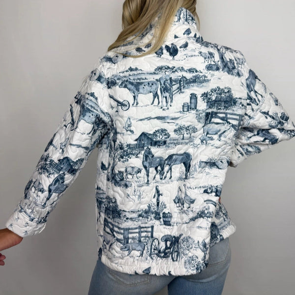Aledo Toile Quilted Jacket - Ida Mae Home