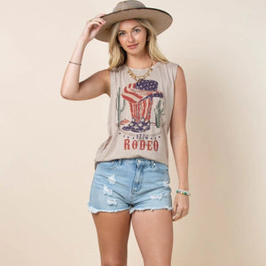 Rodeo 1776 Graphic Sleeveless Tee - Avery
