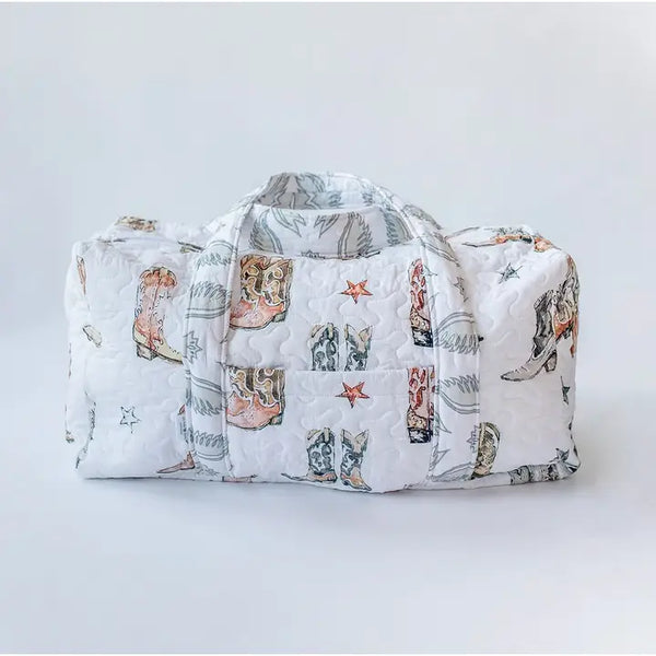 Thunderbird Boots Neutral Quilted Weekender Duffle Bag - Ida Mae Home