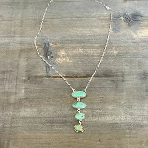 Royston Turquoise 4 Stone Drop Necklace - Nizhoni Traders