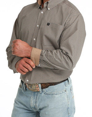 Men's Khaki Long Sleeve Shirt - Cinch