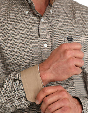 Men's Khaki Long Sleeve Shirt - Cinch