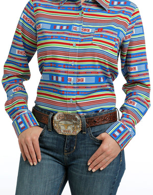 Women's Bright Serape Aztec Shirt - Cinch