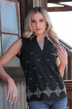 Black Sleeveless Shirt - Cinch