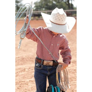 Boy's Red Long Sleeve Shirt - Cinch