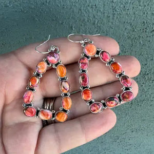 Pink Dream Sterling Silver Dangle Earrings - Nizhoni Traders LLC