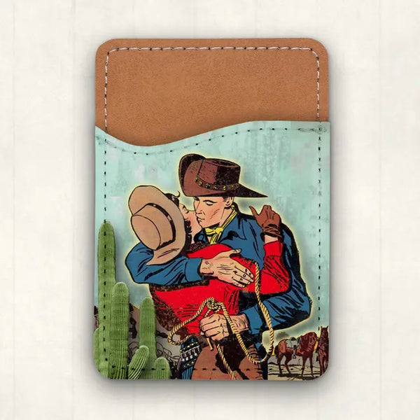 Cowboy Romance Phone Card Holder - Bungalow Blue Trading Co.