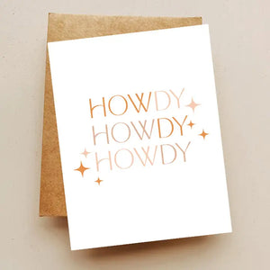 Howdy Howdy Howdy Card - Maddon and Co