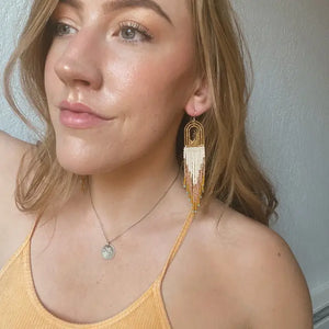 Golden Days Earrings - Stone and Sky