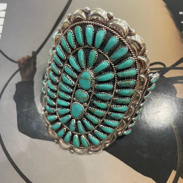 Navajo Statement Turquoise Cuff - Nizhoni Traders