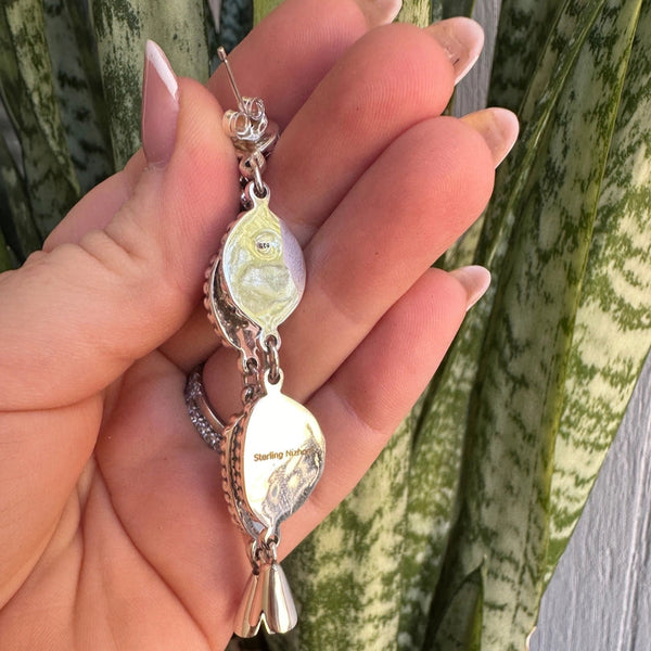 Golden Hills Turquoise Blossom Earrings- Nizhoni Traders LLC