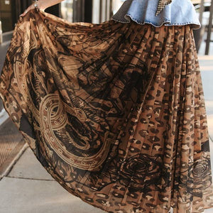 Leopard Printed Pleated Skirt - Lucky & Blessed