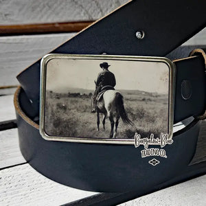 Tintype Cowboy Belt Buckle - Bungalow Blue Trading Co