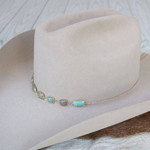 Turquoise & Grey Stone Chain Hat Band/Ada– Willow Lane Hat Co.