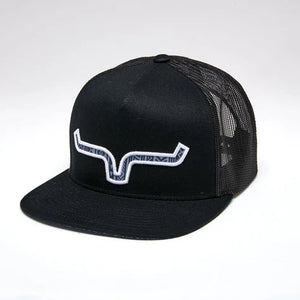 Delano High Profile Black Trucker Cap - Kimes Ranch
