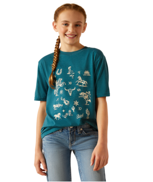 Girl's Sketch Pad Western T-Shirt - Ariat