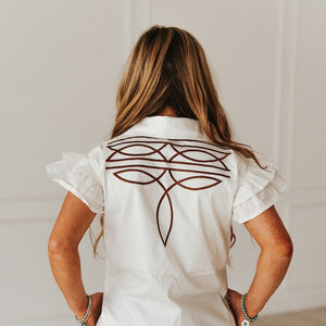 Women's Boot Stitch Collared Dress - Lucky & Blesses