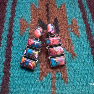 Pink Dream Sterling Silver Earrings - Nizhoni Traders LLC