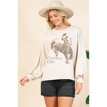 Cowboy Club Graphic Sweatshirt - Avery