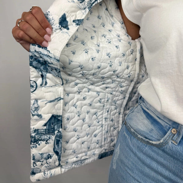 Aledo Toile Quilted Jacket - Ida Mae Home