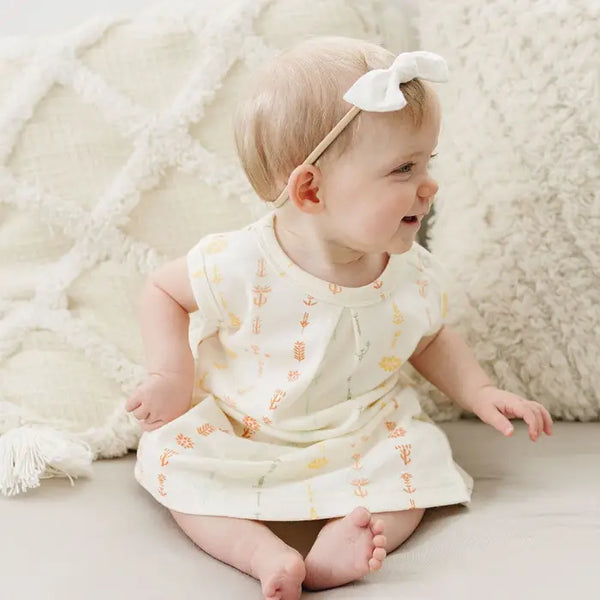 Organic Cotton Dress with Bloomers - Boho Floral