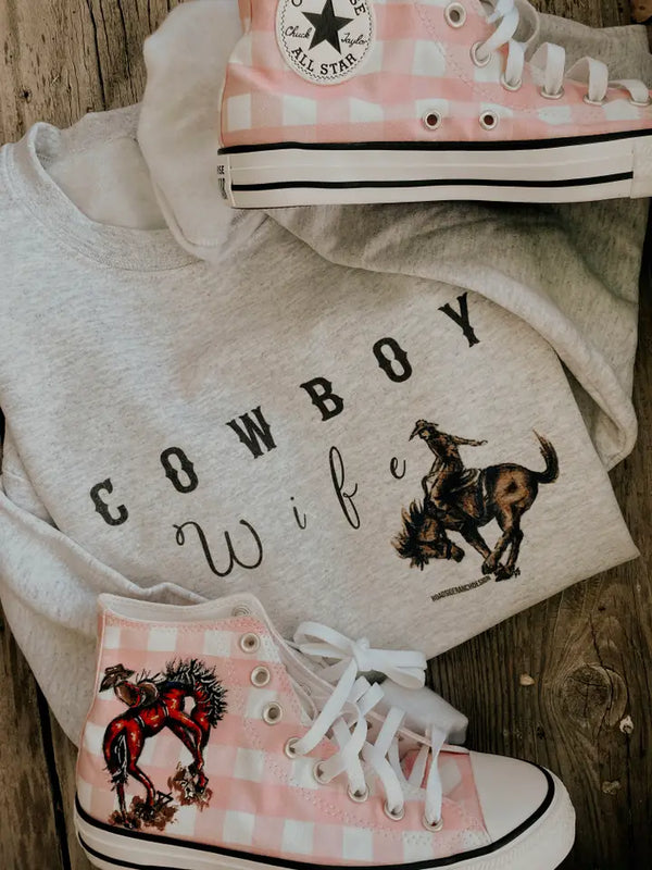 Cowboy Wife Crew Sweatshirt - Roadside Ranch