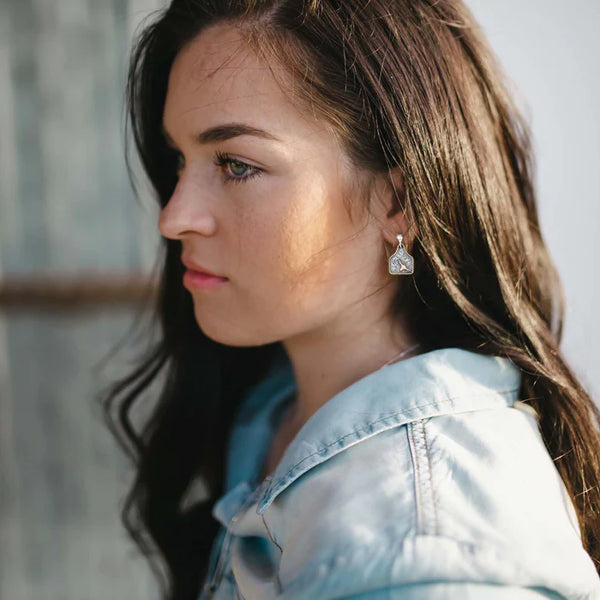 The Goldhorn Eartag Earrings - Vogt Silversmith