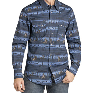 Men's Longhorn Cowboy Shirt - Rock & Roll Denim