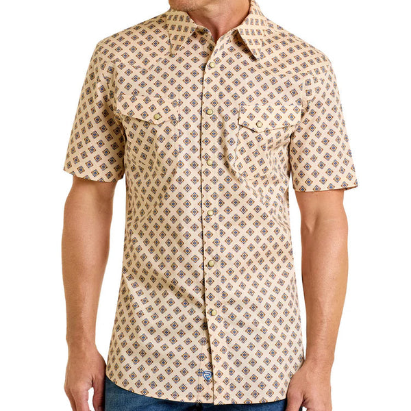 Men's Geo Print Shirt - Rock & Roll Denim