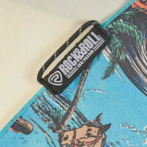 Novelty Microfiber Towel - Rock & Roll Denim