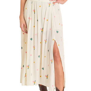 Women's Embroidered Floral Madi Skirt - Rock & Roll Denim