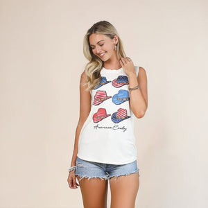 SHILOH AMERICANA HATS SLEEVELESS TOP - Avery