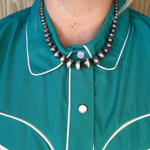 Graduated Sterling Silver Pearls - Z Bars
