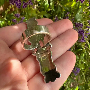 White Buffalo Sterling Ring - Nizhoni Traders LLC