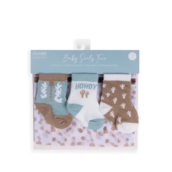 Baby Socks Trio Howdy Partner - JuJuBe