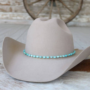 Chunky Turquoise Stone Hat Band/West - Willow Lane Hat Co.