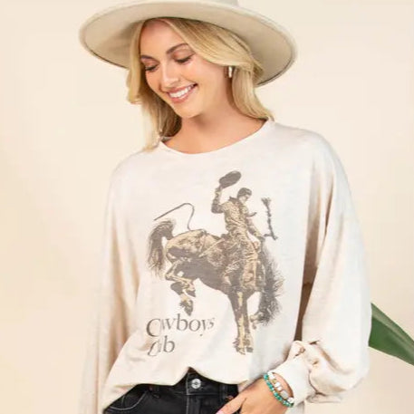 Cowboy Club Graphic Sweatshirt - Avery