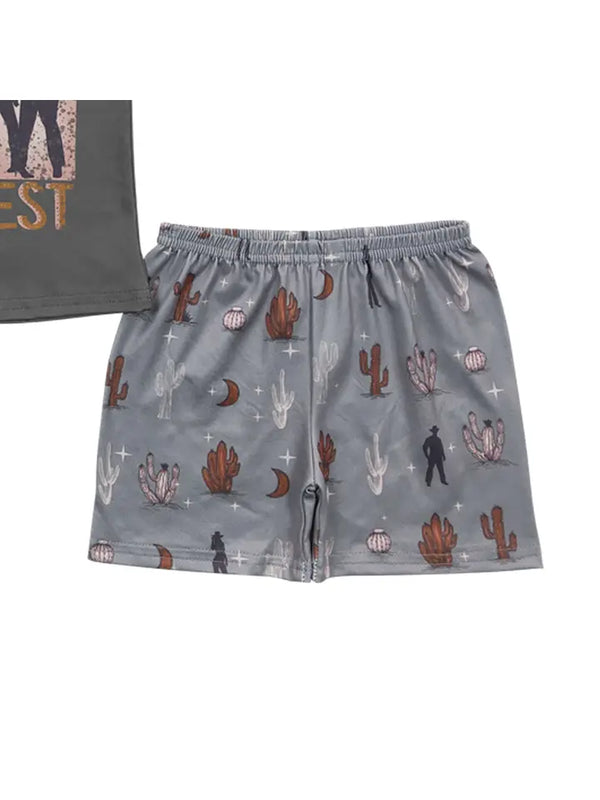 Boys Wild Western Summer Shorts Sets