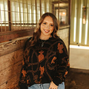 Women's Copper Cowboy Sweater (Reversible) - 2 Fly Co
