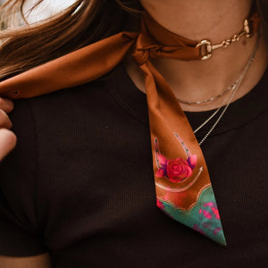 Snaffle Bit Twill Scarf Slide - Tirzah Lane Art