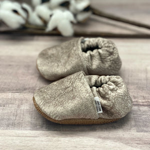 Infant Caramel Velvet Moccasins - Trendy Baby Mocc Shop