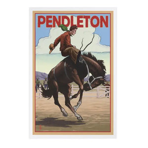 Pendleton Bucking Bronco Post Card