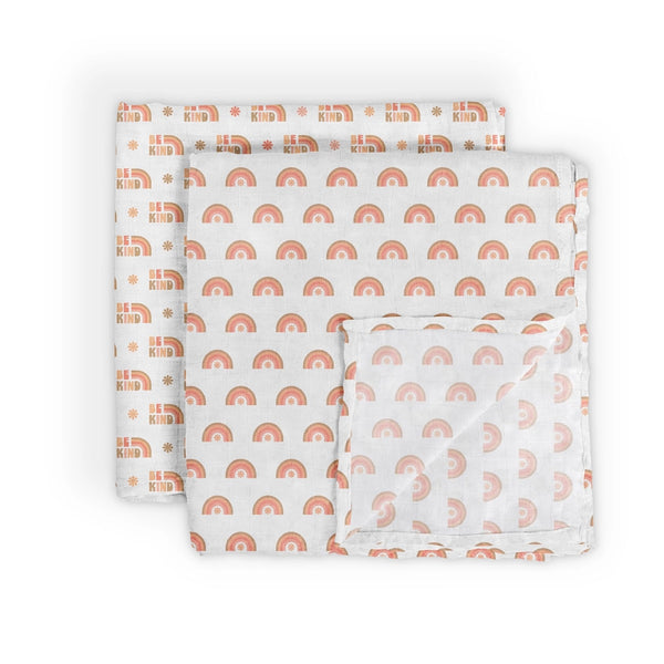Be Kind Rainbows Swaddle Blanket Set - JuJuBe