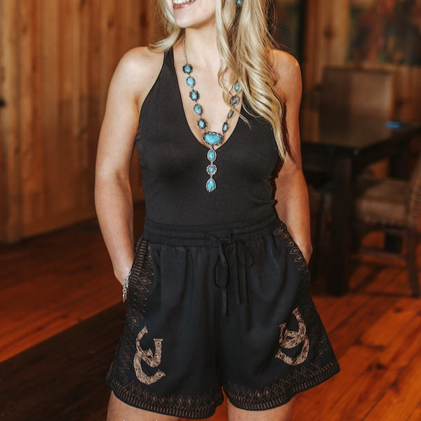Women's Western Shorts - Lucky & Blessed