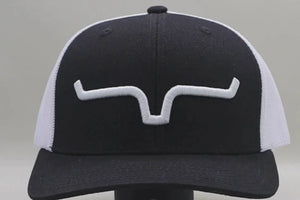 Weekly Trucker Black/White Cap - Kimes Ranch