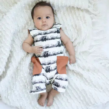 Organic Cotton Sleeveless Romper - Highland Cow